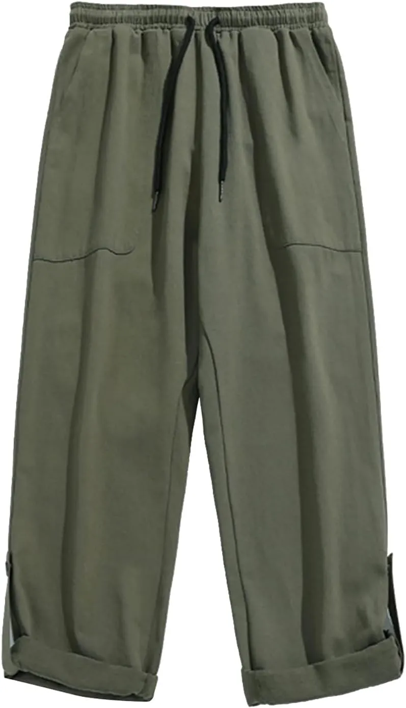 2023 Mens Cargo Pants Plus Size Elastic Waist Baggy Sweatpants for Men Casual Trousers Lightweight Jogger Pant Sweatpants