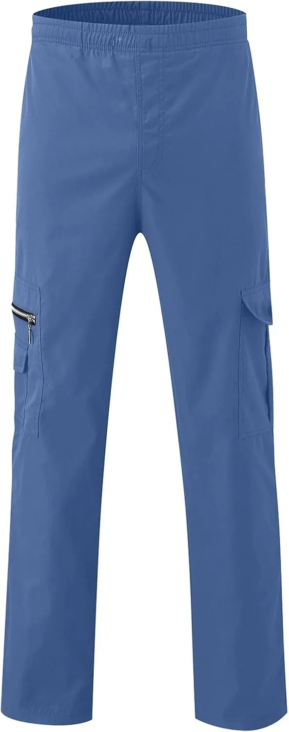 2024 Men's Baggy Cargo Pants Loose Sport Hiking Pants Stylish Casual Work Jogger Sweatpants Outdoor Trousers Pockets