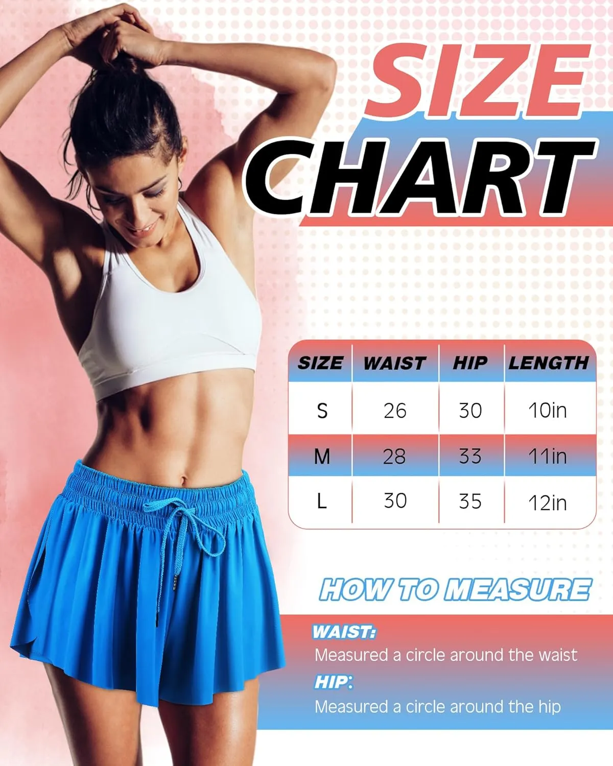 3 Pcs Flowy Running Shorts for Women 2 in 1 Butterfly Shorts with Pockets Spandex Liner Athletic Workout