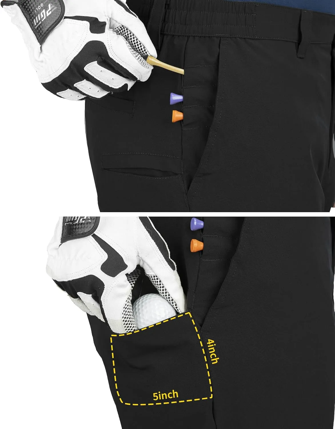33,000ft Men's Golf Shorts 9" Dry Fit Stretch Golf Short UPF 50  Lightweight Flat Front Golf Shorts with Pockets