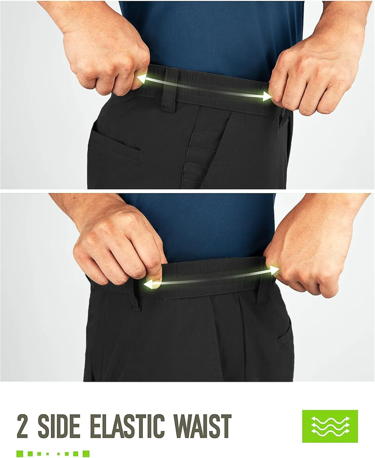 33,000ft Men's Golf Shorts 9" Dry Fit Stretch Golf Short UPF 50  Lightweight Flat Front Golf Shorts with Pockets