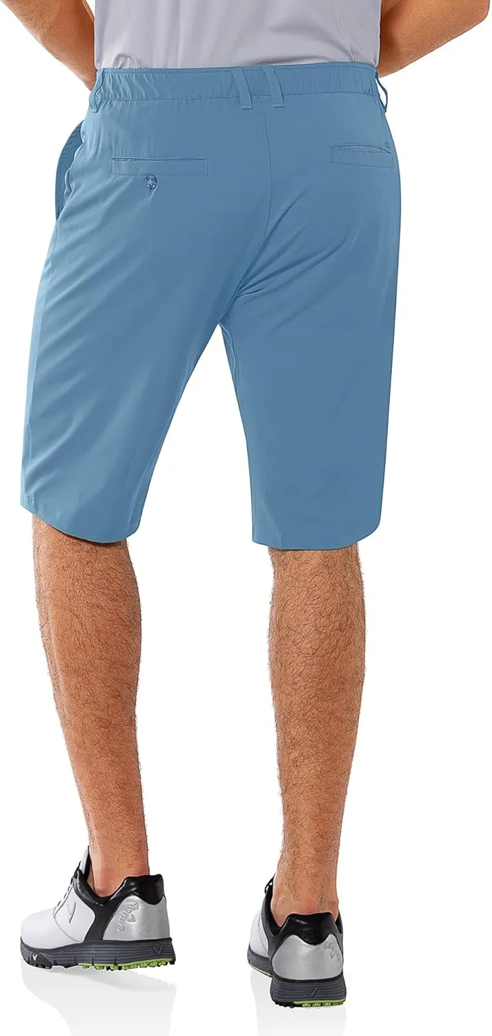 33,000ft Men's Golf Shorts Dry Fit, Lightweight Quick Dry Golf Stretch Shorts with Pockets 11" Inseam for Travel Casual