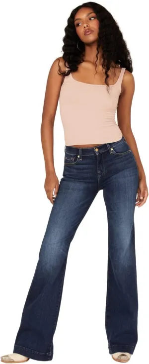 7 For All Mankind Women's Tailorless Dojo Regular Fit Flared Jeans