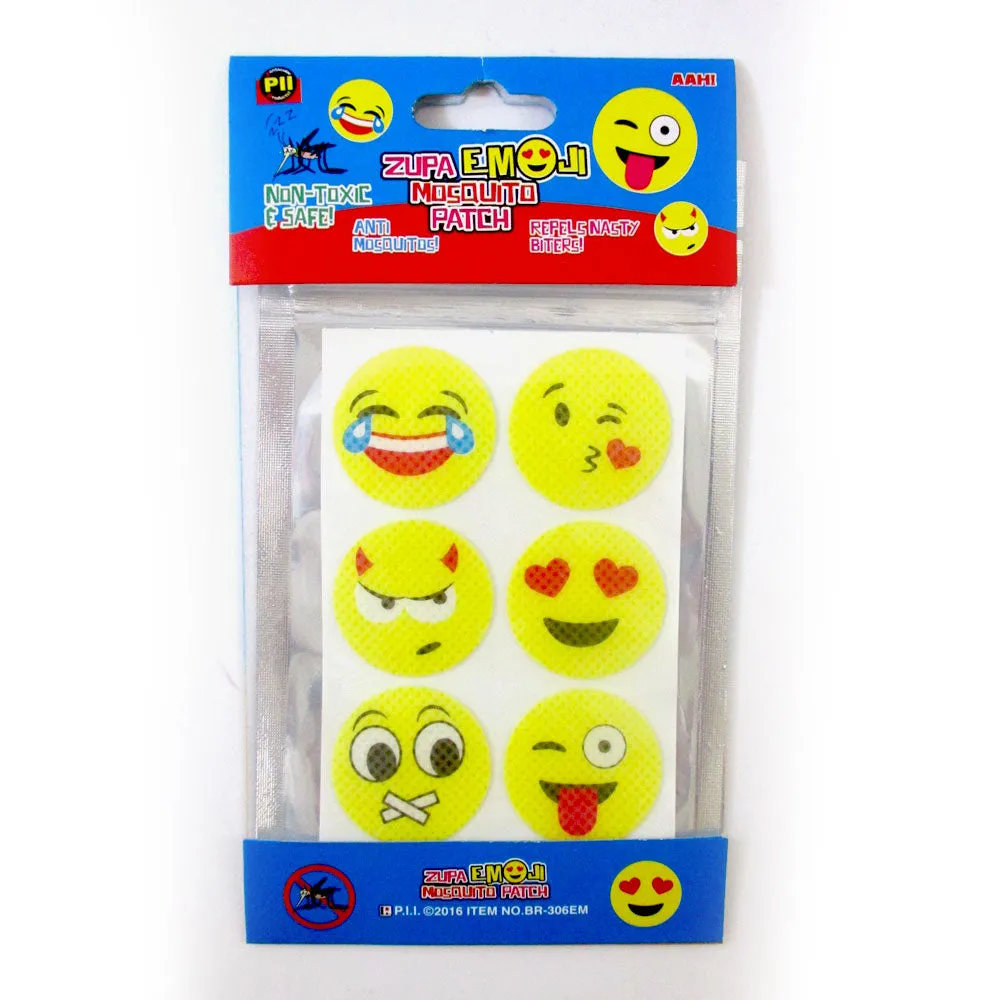 72 Pc Mosquito Repellent Emoji Sticker Skin Patch Natural Non Toxic Protect Kids