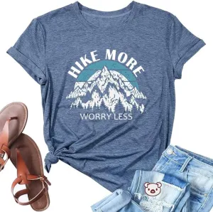 Adventure Shirt for Women Outdoor Hiking Montains Explore More Tshirts Adventure Awaits Travel Highway Graphic Tee