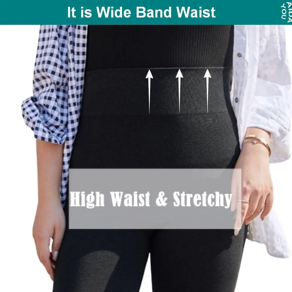 AIDAYOU Women Plus Size Leggings Thicken Super Stretch - Tummy Control- High Waist- Casual Every Day