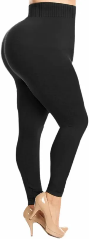 AIDAYOU Women Plus Size Leggings Thicken Super Stretch - Tummy Control- High Waist- Casual Every Day
