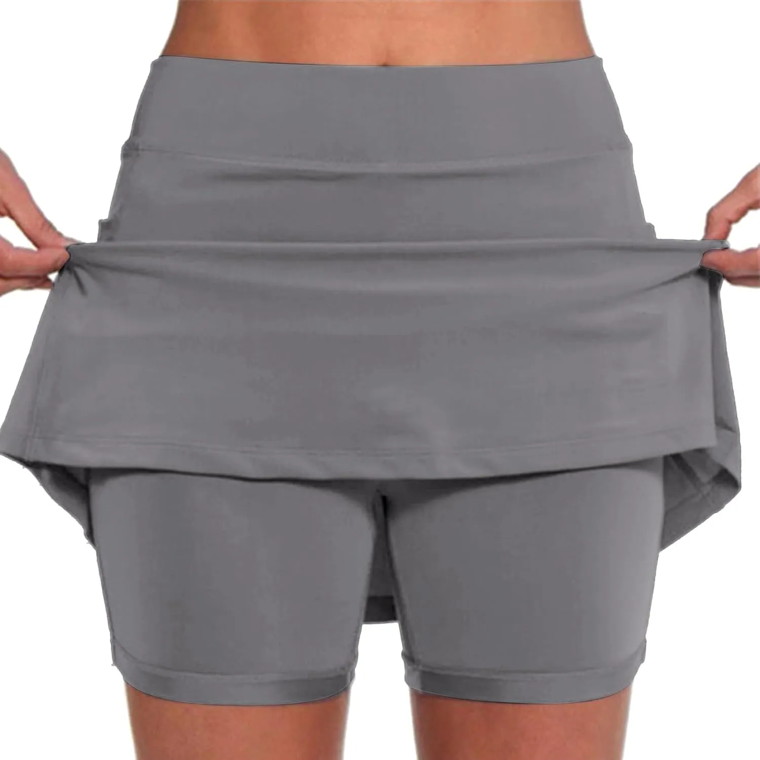 aihihe Pink Mini Skirts for Women y2k Bike Shorts Women Tummy Control Pockets Plus Size Running Shorts for Women Long