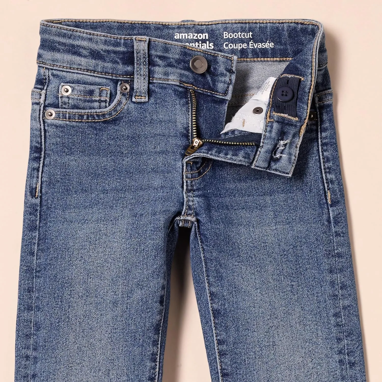 Amazon Essentials Girls' Slim Boot-Cut Stretch Jeans
