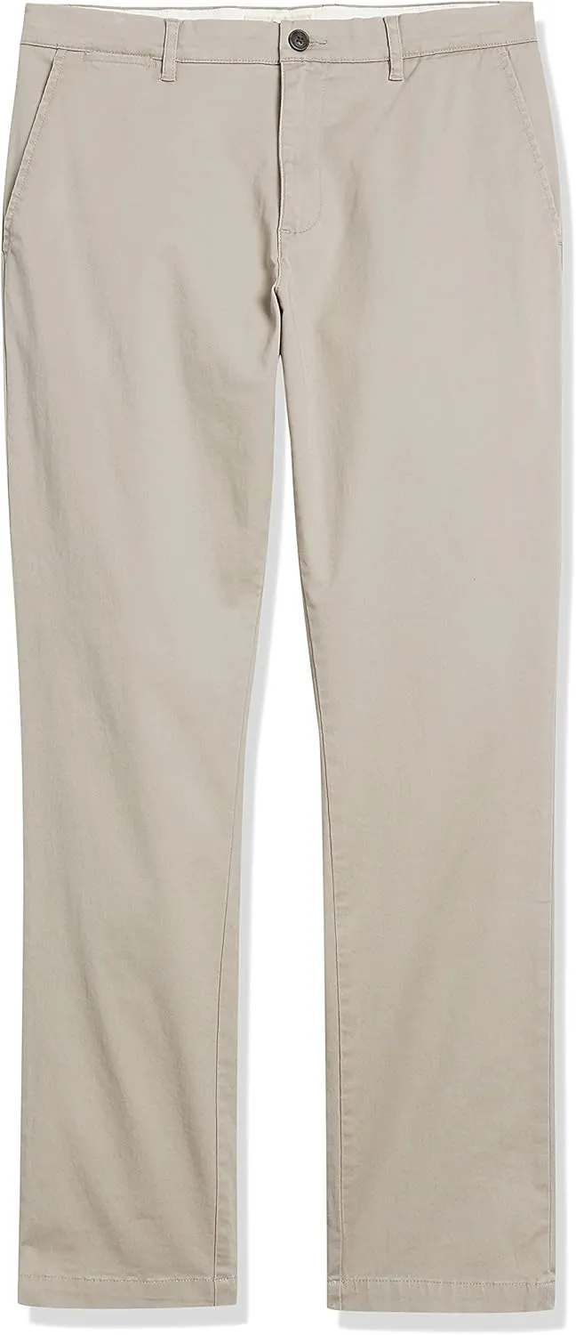 Amazon Essentials Men's Athletic-Fit Washed Comfort Stretch Chino Pant (Previously Goodthreads)