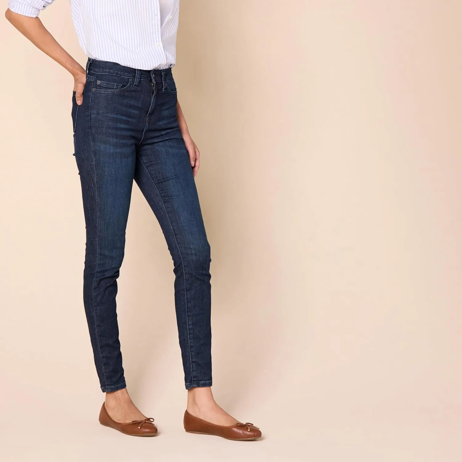 Amazon Essentials Skinny Jeans for Women, High Waist, Stretchy Denim