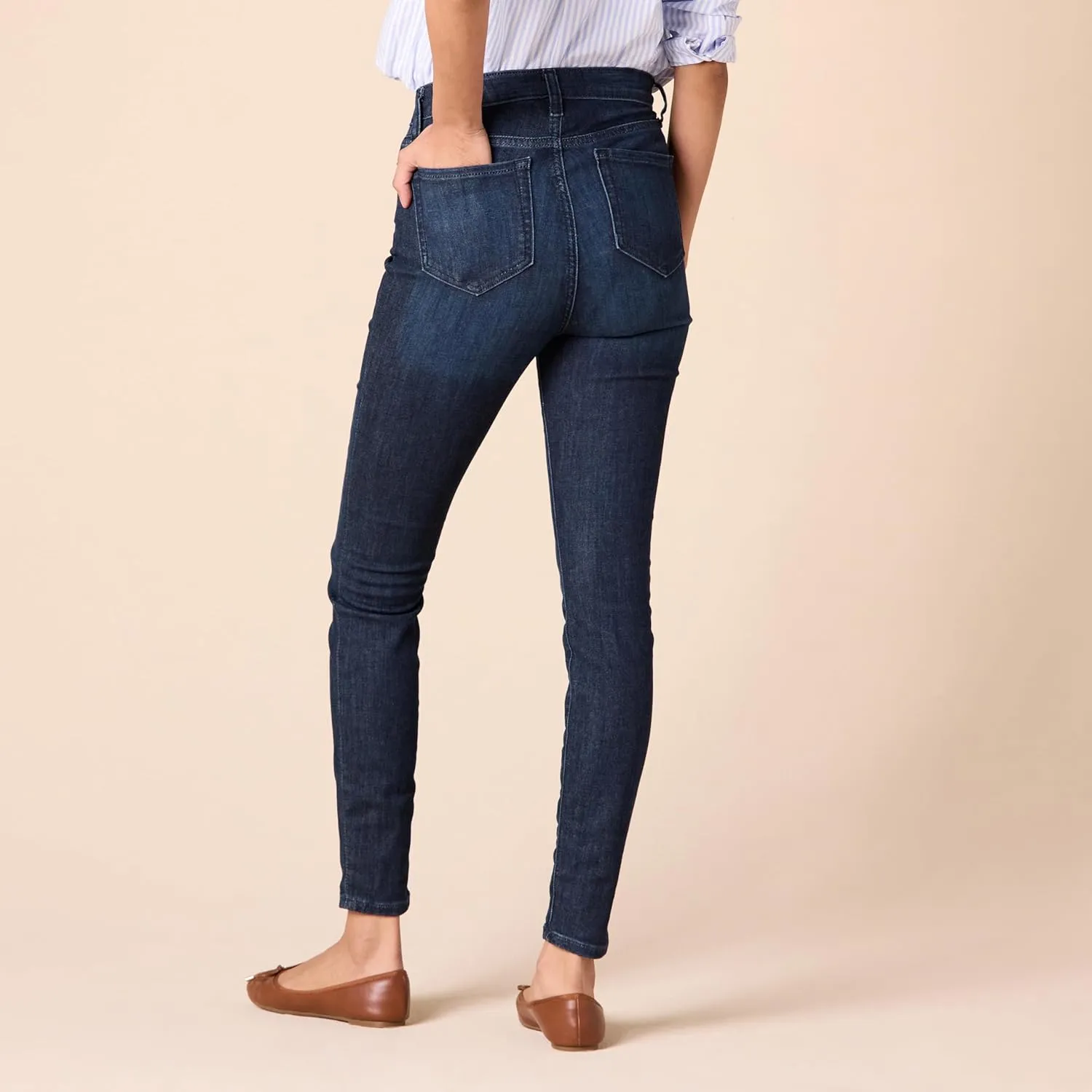 Amazon Essentials Skinny Jeans for Women, High Waist, Stretchy Denim