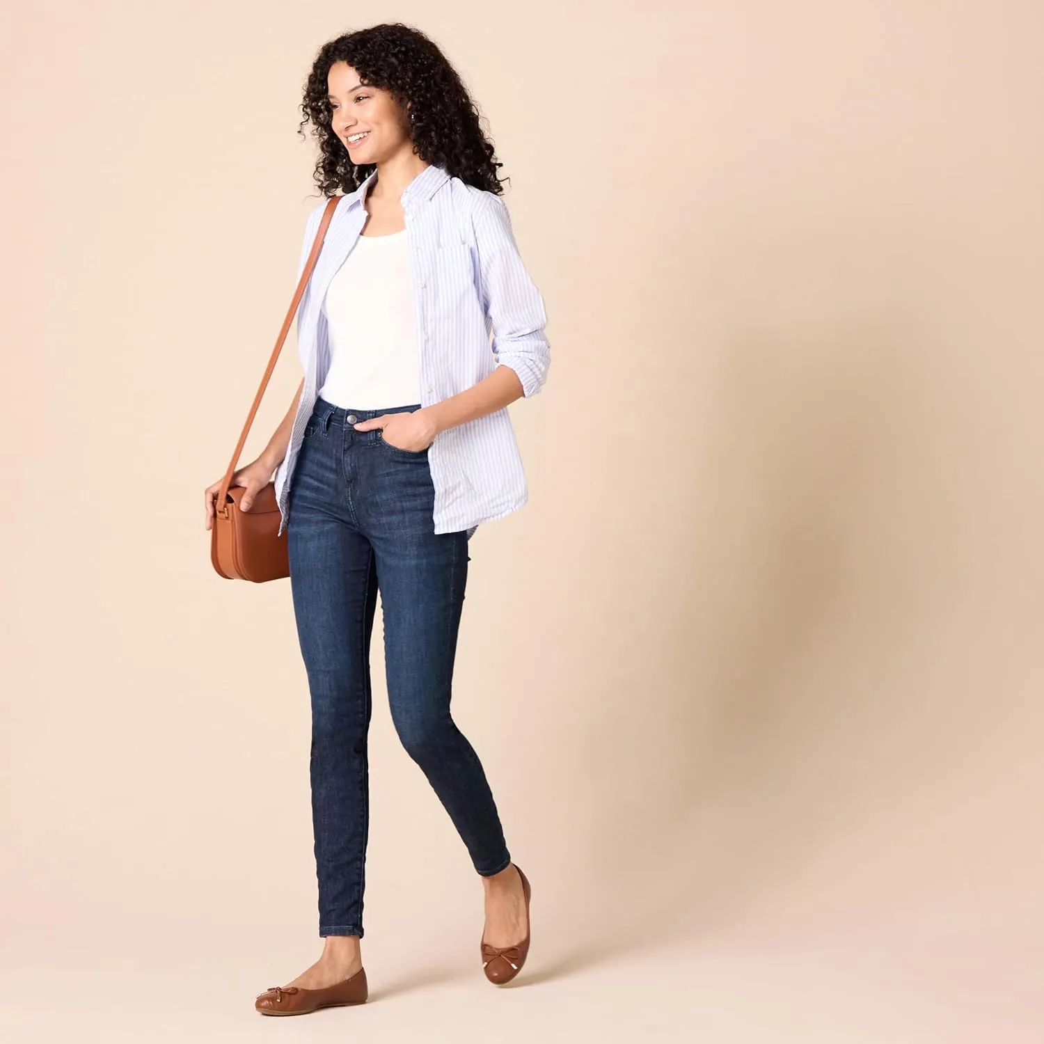 Amazon Essentials Skinny Jeans for Women, High Waist, Stretchy Denim