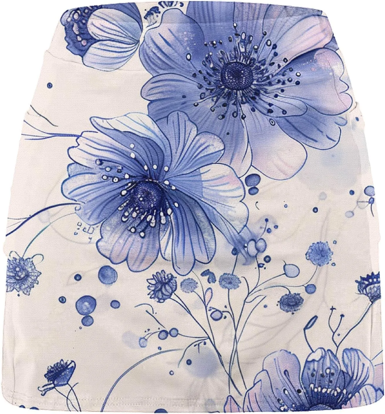 Athletic Skort for Women Summer Boho Floral Print Mini Skirts with Built in Shorts High Waist Workout Shorts