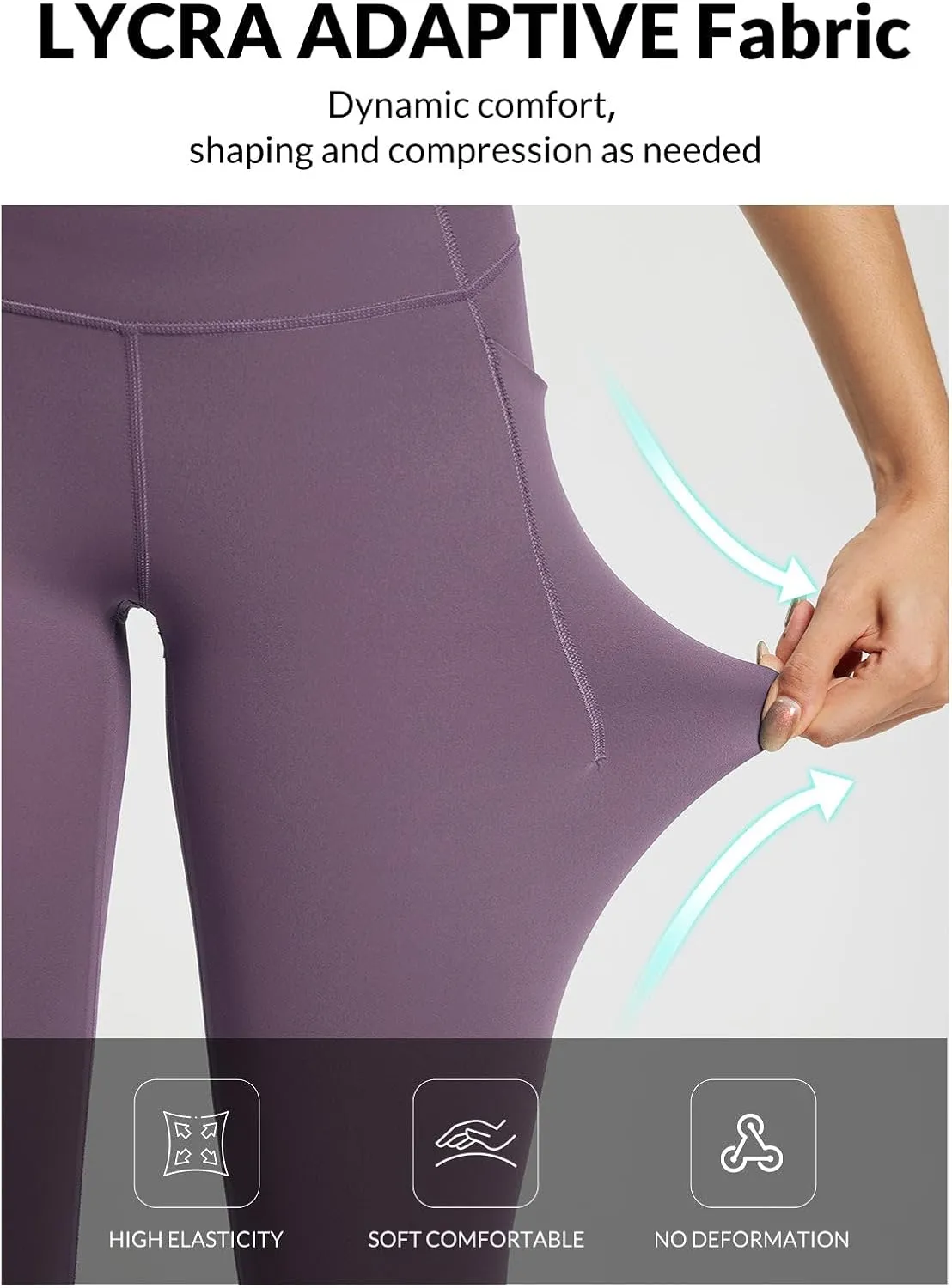 baleaf Freeleaf Women's 7/8 Yoga Leggings with Pockets, High Waisted 27" Workout Lounge Leggings Cozy Soft Athletic Pants