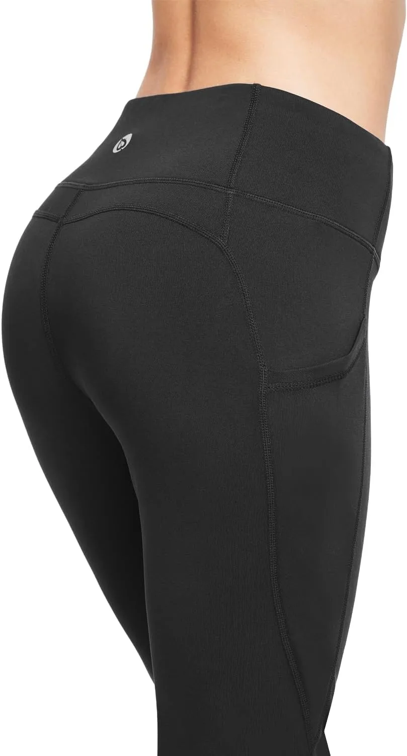 baleaf Women's Fleece Lined Leggings Thermal Warm Winter Tights High Waisted Yoga Pants Cold Weather with Pockets
