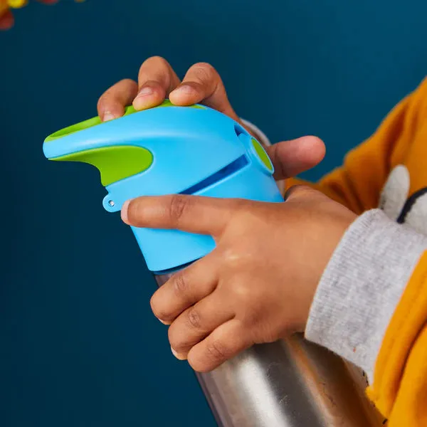 b.box Insulated Straw Sipper Drink Water Bottle 350ml - Ocean Breeze Blue Green