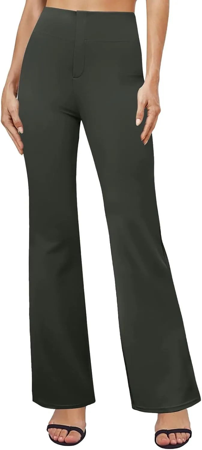 Bootcut Dress Pants for Women High Waisted Business Trousers Casual Work Pant Pull On Office Slacks with Pockets 2025