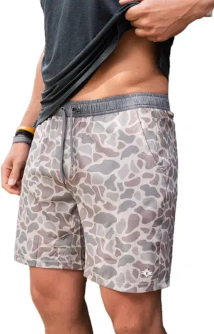 Burlebo White Speckled Athletic Shorts - White Liner