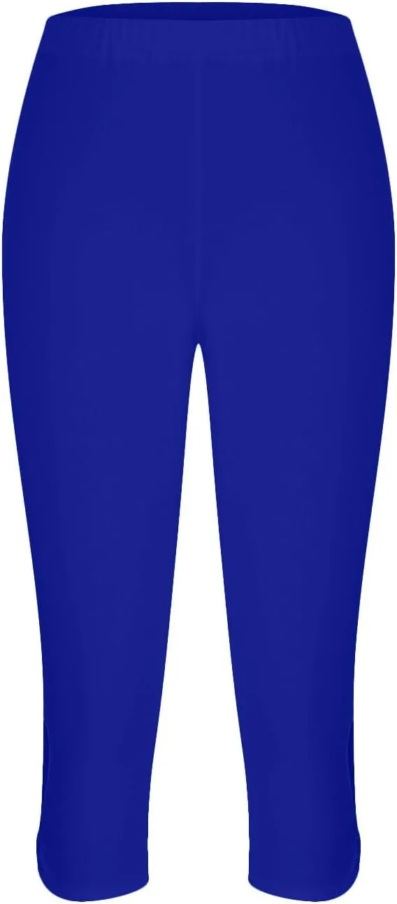 Capri Leggings for Women 2025 Summer Stretch Plus Size High Waisted Soft Casual Workout Yoga Pants with Pockets