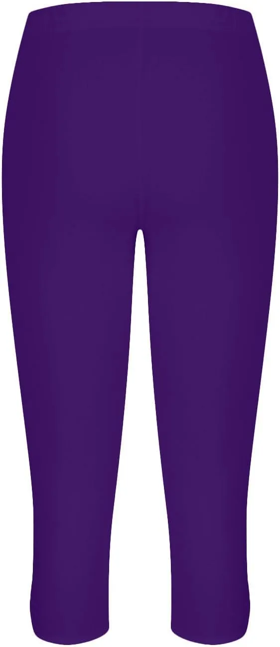 Capri Pants for Women Summer Dressy Comfy Stretchy Leggings Cropped High Waist Yoga Pants Workout Compression Pants
