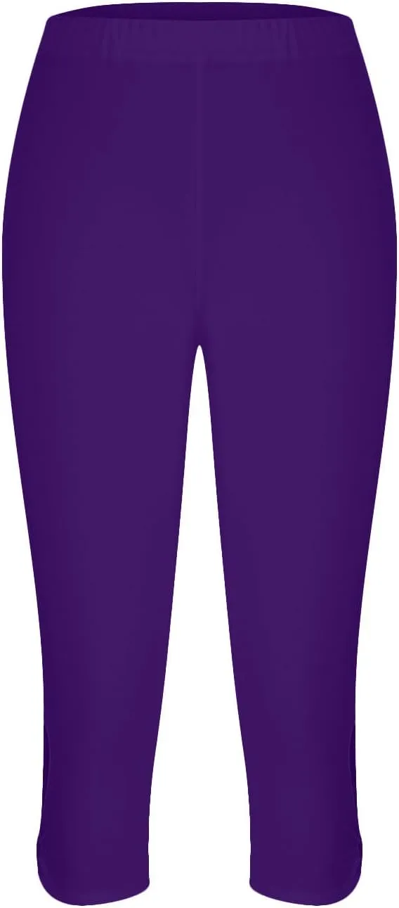 Capri Pants for Women Summer Dressy Comfy Stretchy Leggings Cropped High Waist Yoga Pants Workout Compression Pants