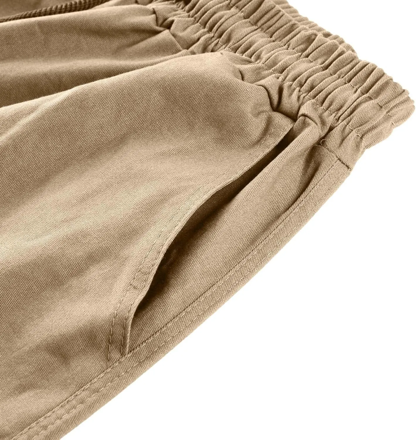 Cargo Pants for Men Elastic Waist Joggers Running Workout Gym Track Golf Pants Multi-Pocket Trousers