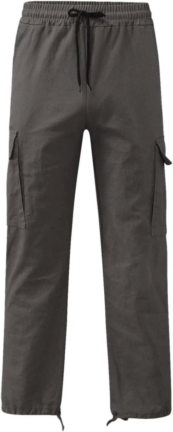Cargo Pants for Men Straight Leg Hiking Joggers Lightweight Tactical Pant Outdoor Streetwear Trousers with Pocket