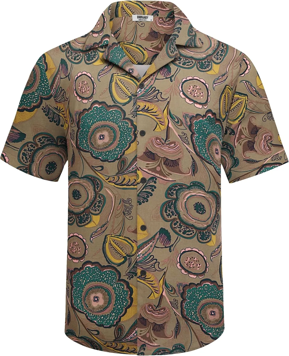 COOFANDY Men's Hawaiian Matching Shirt and Shorts Set Summer Beach 2 Piece Outfits Short Sleeve Cuban Shirts and Shorts