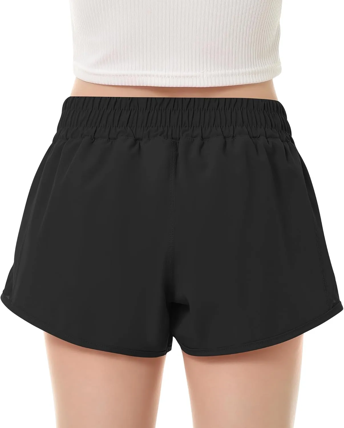 DOCUMO Girls Athletic Shorts with Liner Lightweight Running Shorts for Teen Girls Kids Quick Dry Sports Active Short