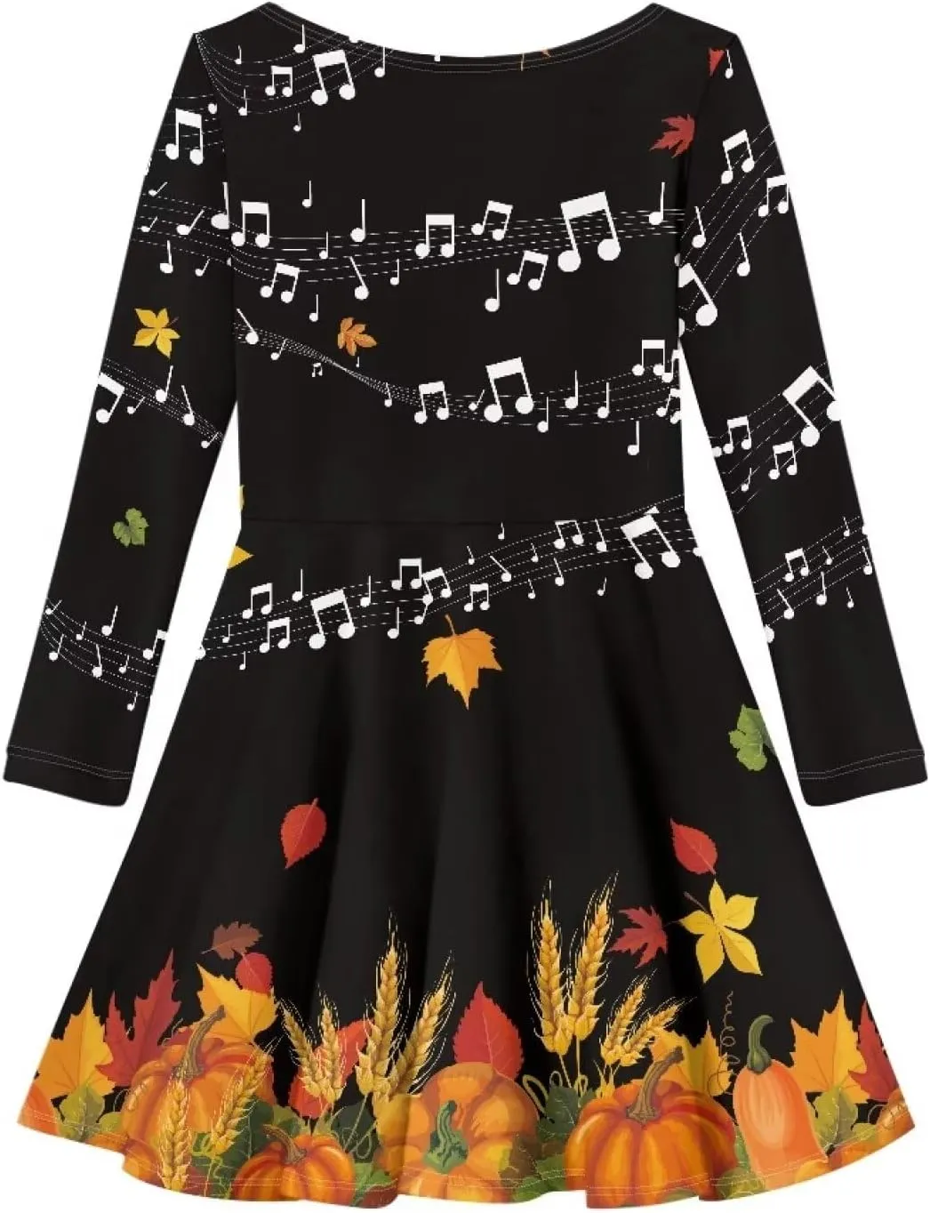 Dresses for Toddler Girls Fashion Kids Dress with Long Sleeves Trendy Skater Twirly Casual A-Line Dress Gifts