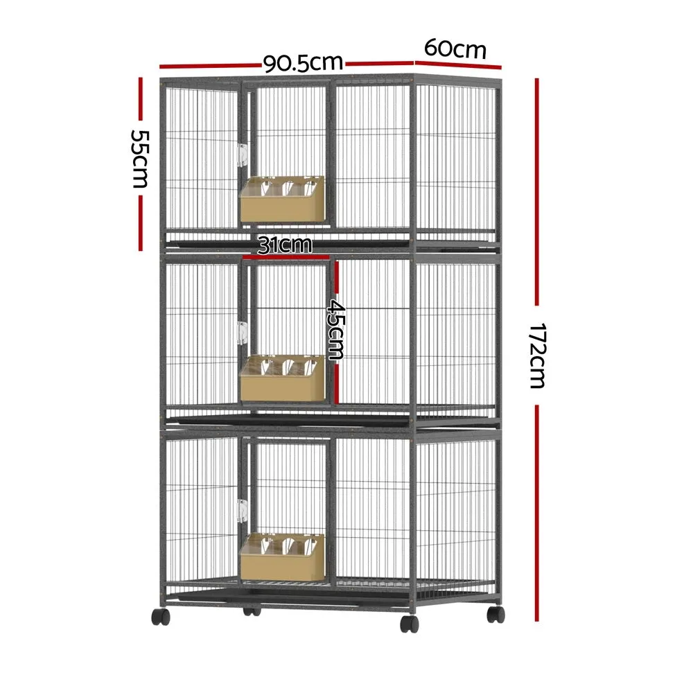 Expandable Large Bird Cage, 3 Trays & Feeder, i.Pet