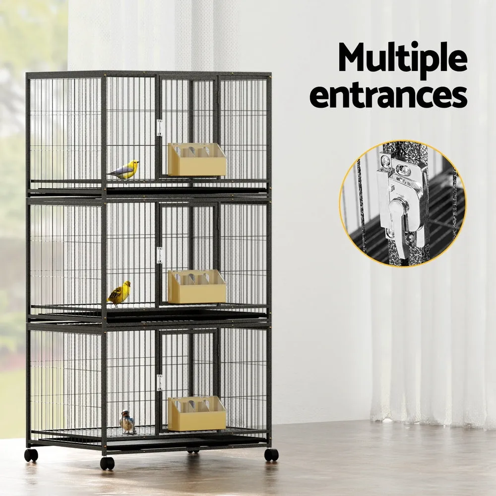 Expandable Large Bird Cage, 3 Trays & Feeder, i.Pet