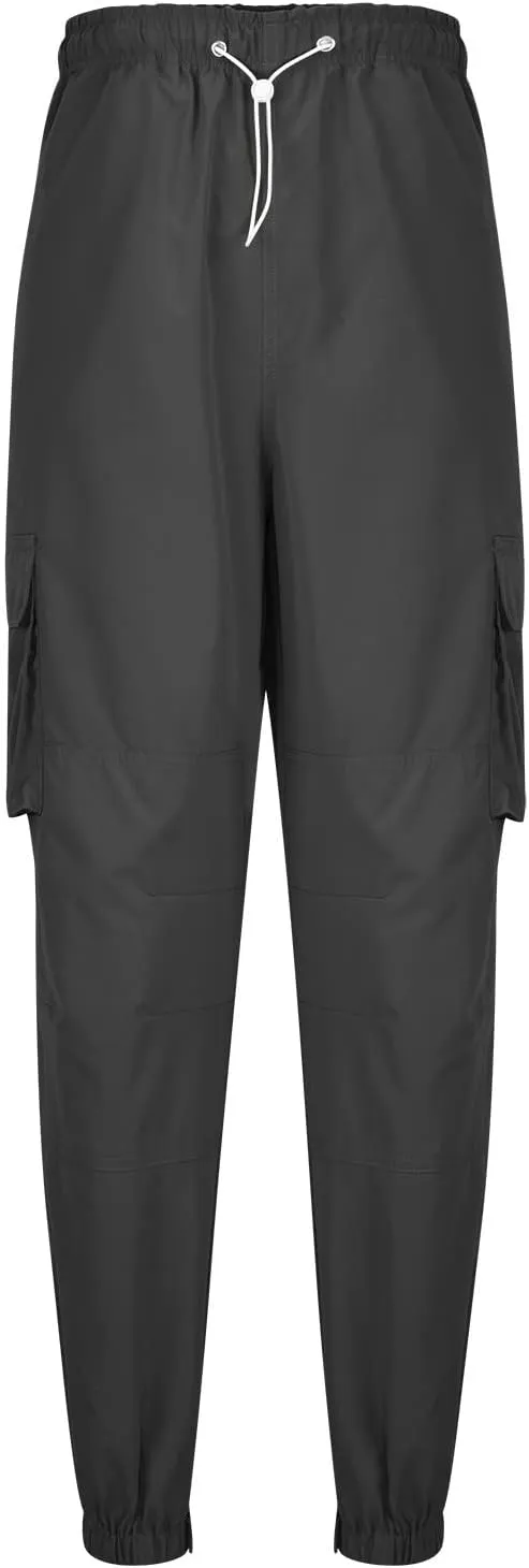 Finelylove Mens Big and Tall Sweatpants Elastic Waist Straight Fit Cargo Sweatpants Casual Stretch Workout Hiking Pants