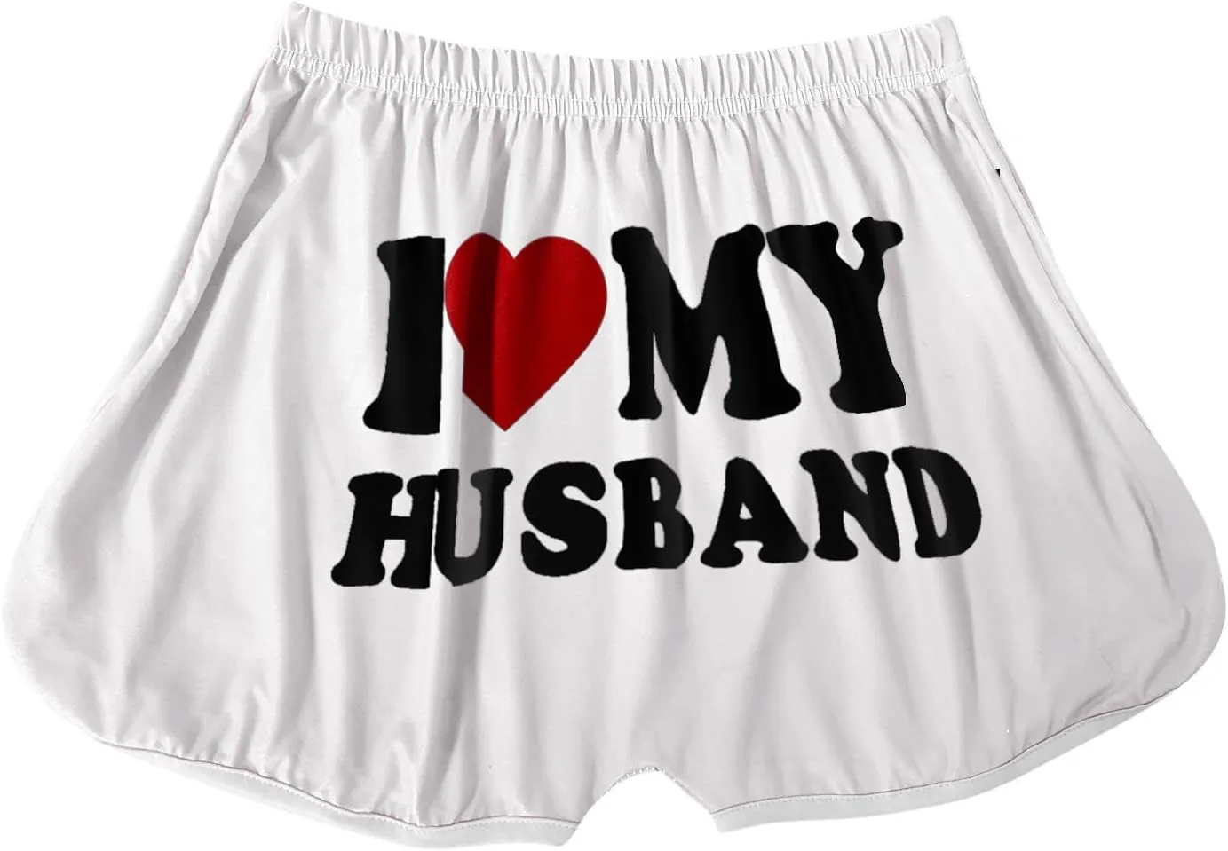 Firzero I Love My Husband Booty Shorts for Women Sexy High Waist Yoga Biker Shorts Soft Dance Hot Pants Butt Lifting Leggings