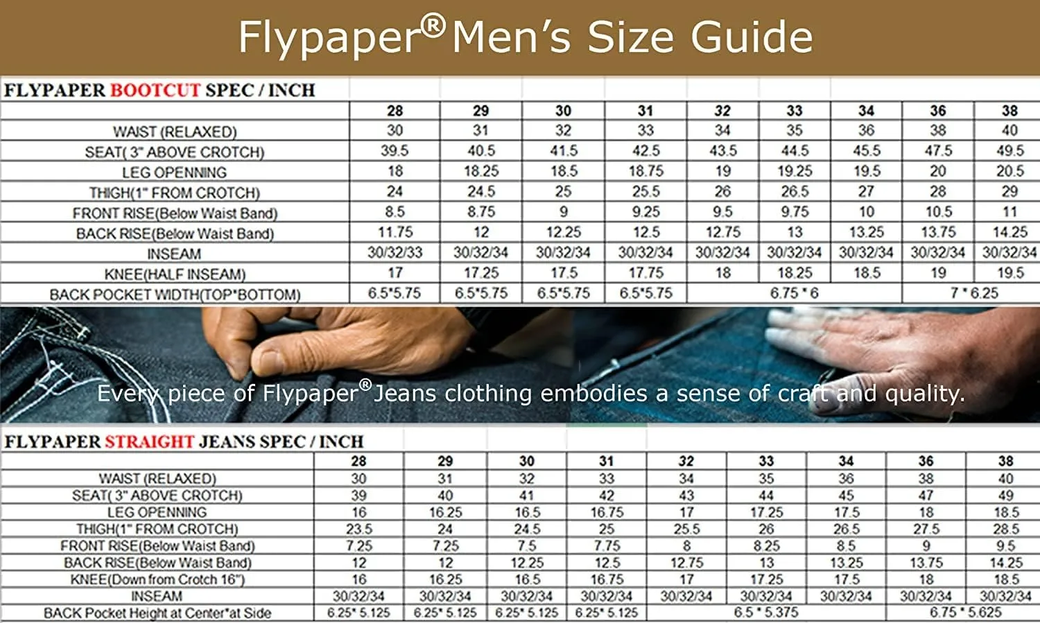 Flypaper Mens Fashion Bootcut Blue Jeans Regular Fit Mens Work Pants