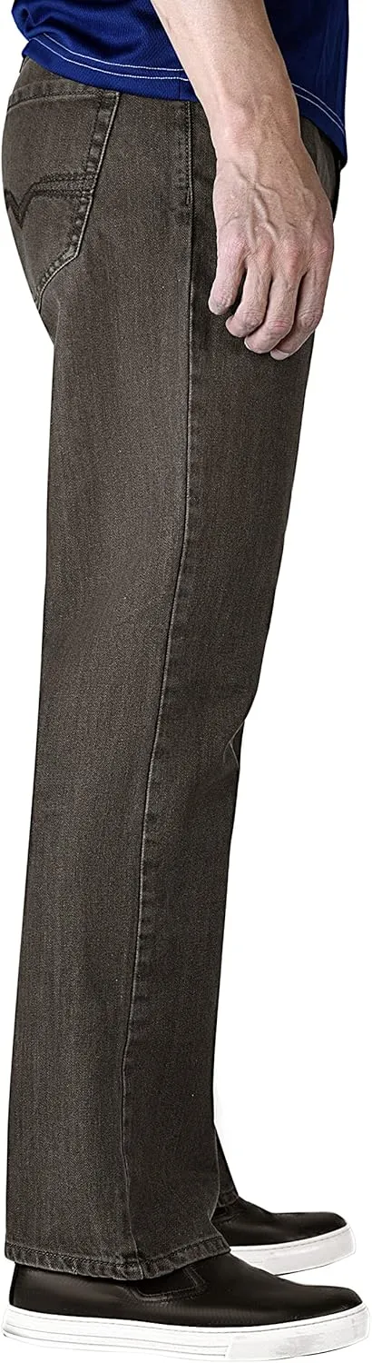 Flypaper Mens Fashion Bootcut Blue Jeans Regular Fit Mens Work Pants