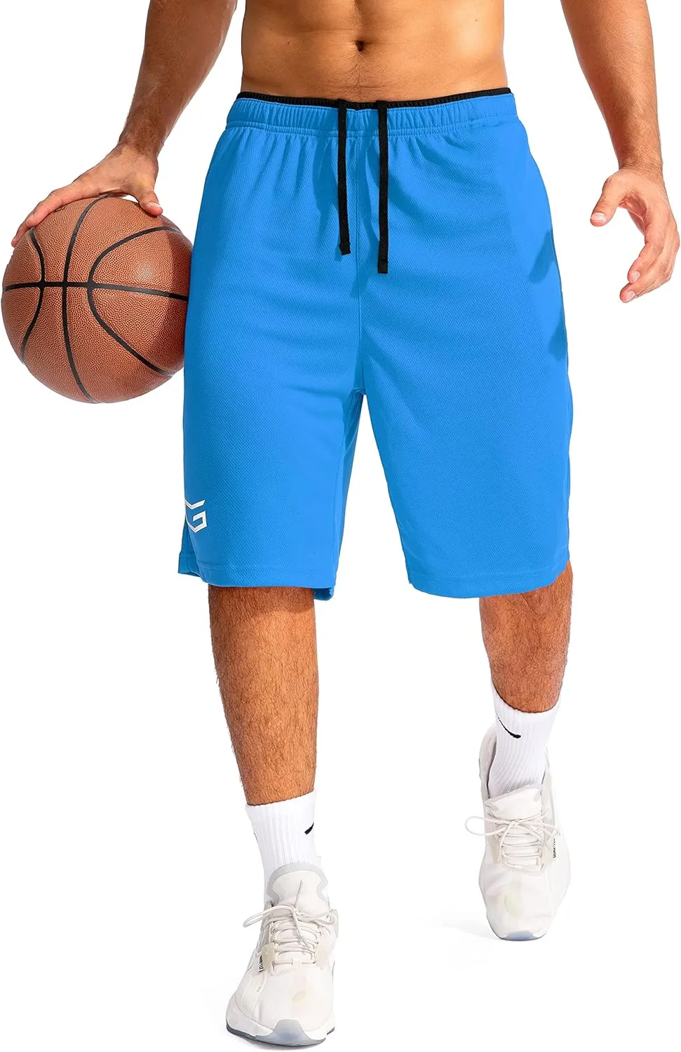 G Gradual Men's Basketball Shorts with Zipper Pockets Lightweight Quick Dry 11" Long Shorts for Men Athletic Gym