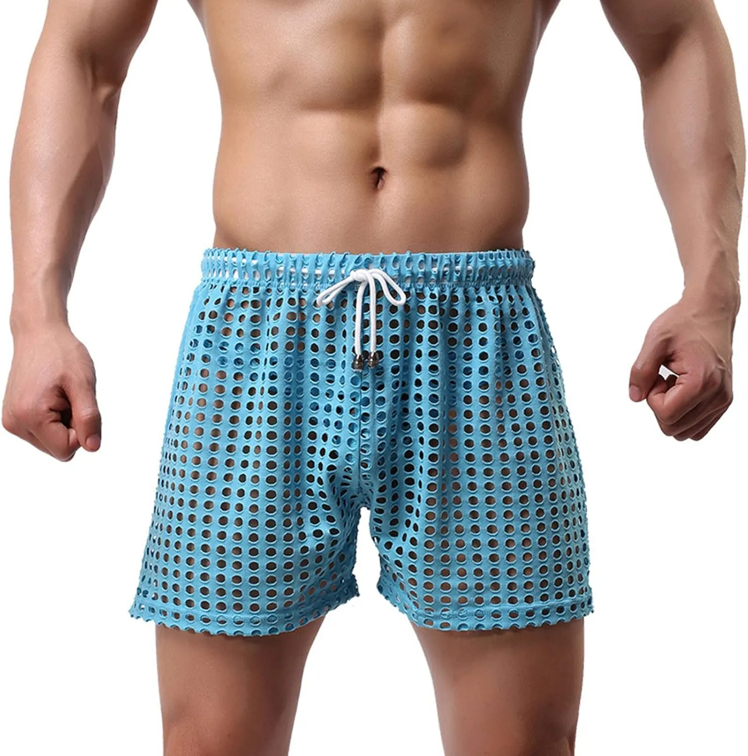 GIERIDUC Men Shapewear Tummy Control Bodysuit Mens Mesh See Through Underwear Mens Balls Out Underwear Birthday Gift For Him