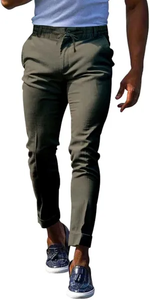 GIERIDUC Men's Linen Pants Casual Long Pants Summer Clothes for Men Fashion Best Jogger Pants for Men for Men