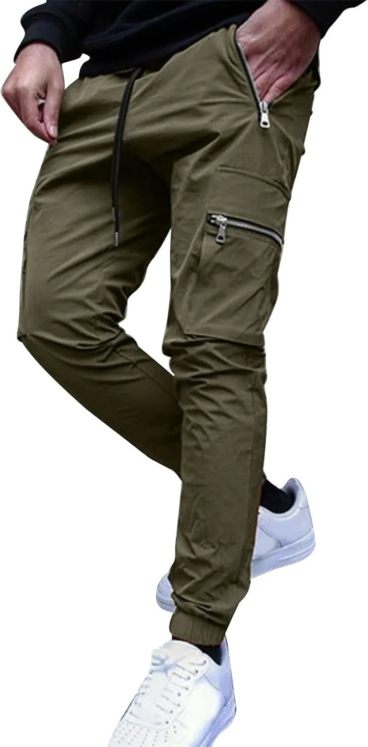 GIERIDUC Mens Sweatpants with Pockets Mens Size Medium Athletic Pants Performance Rider Long Pant Extra Long Slacks for Men