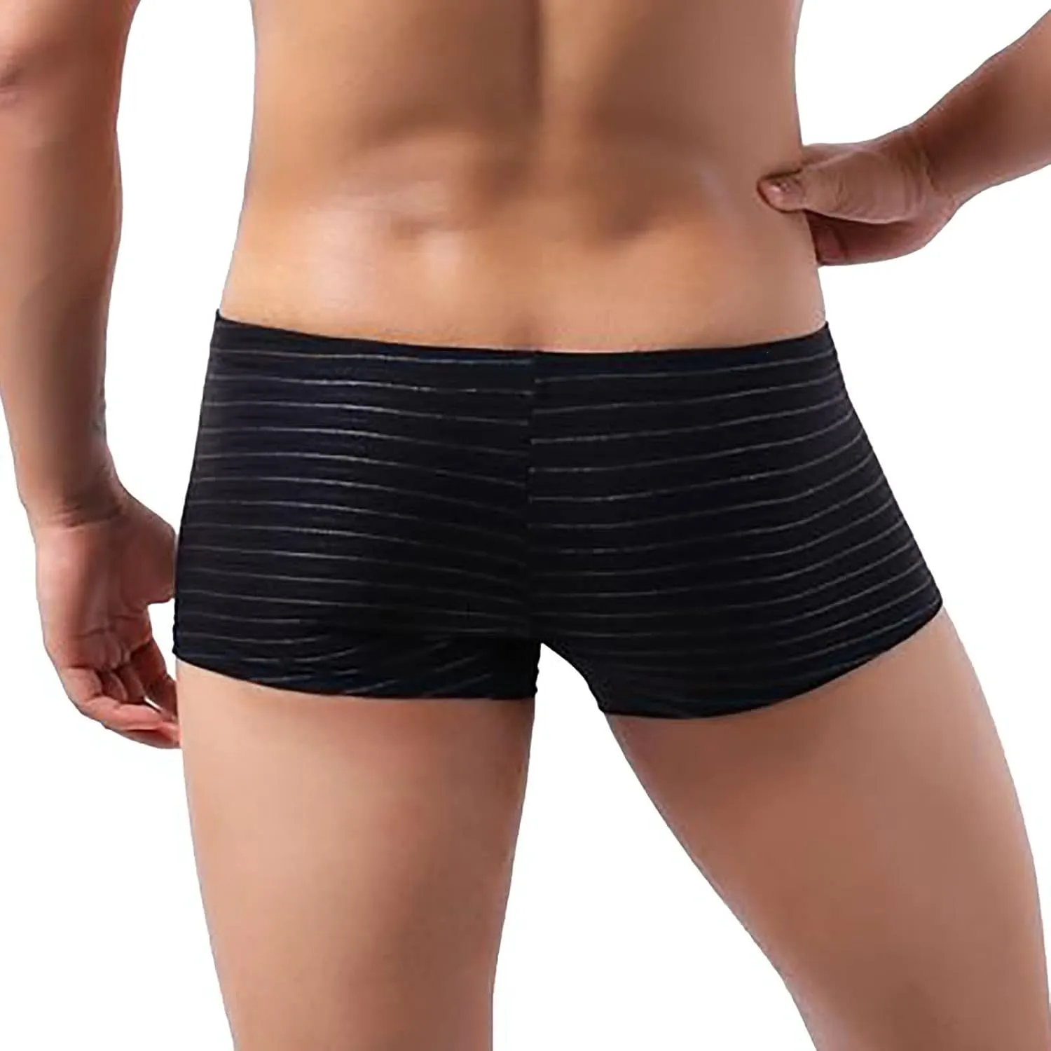 GIERIDUC Mens Underwear with Pouch Boxer Briefs Best Long Underwear for Men Mens Bulge Enhancer Insert Camouflage Underwear