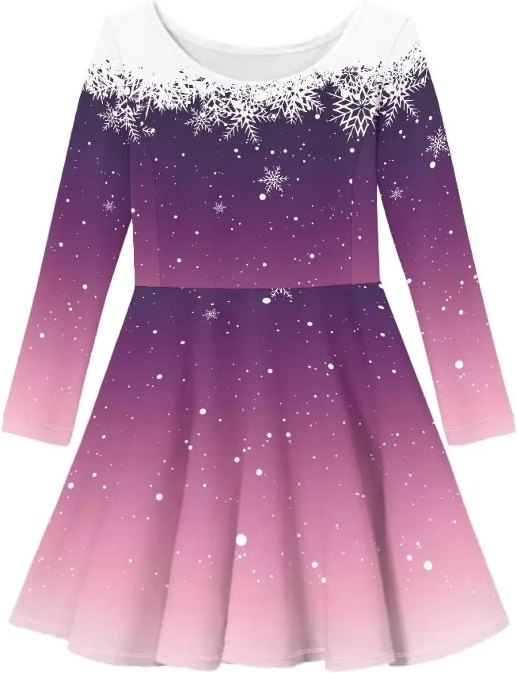 Girl Clothes Novelty Skater Dress for Kids 3-16 Years Toddler Girl Long Sleeve Dress Little Girls Fall Dresses