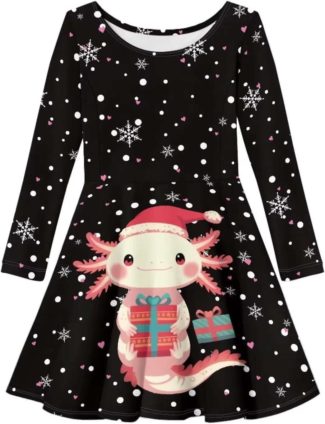 Girl Clothes Novelty Skater Dress for Kids 3-16 Years Toddler Girl Long Sleeve Dress Little Girls Fall Dresses