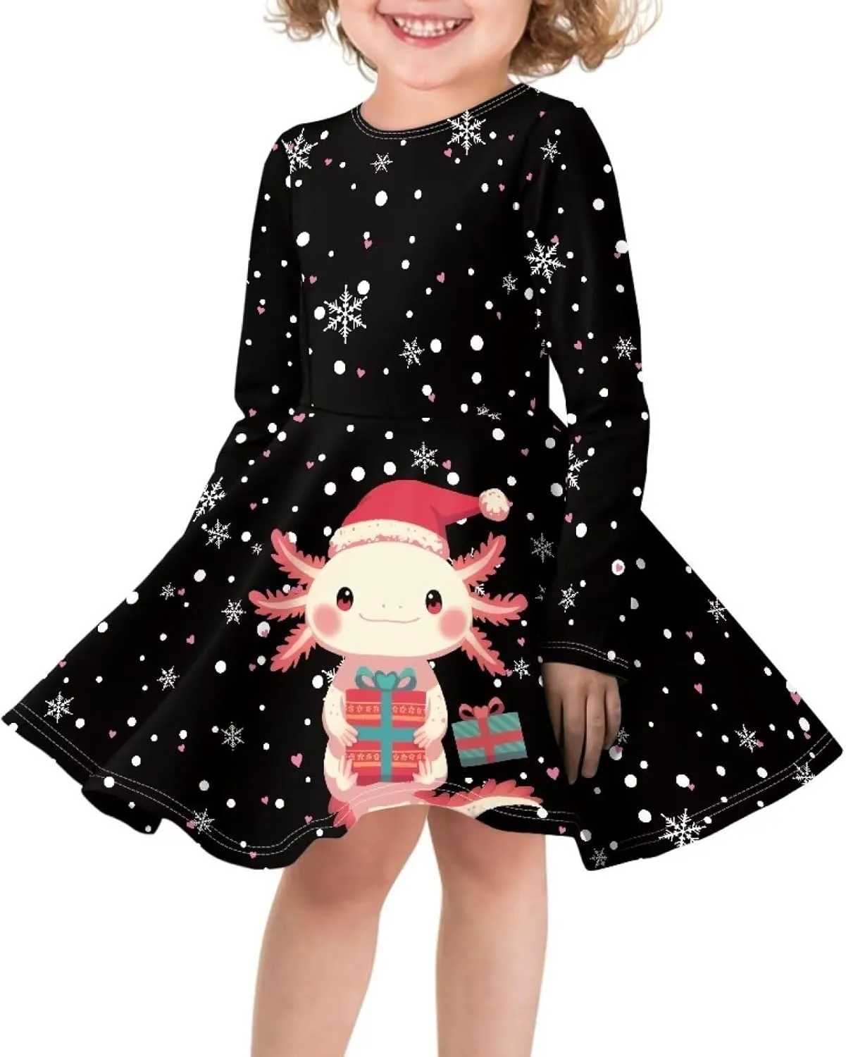 Girl Clothes Novelty Skater Dress for Kids 3-16 Years Toddler Girl Long Sleeve Dress Little Girls Fall Dresses