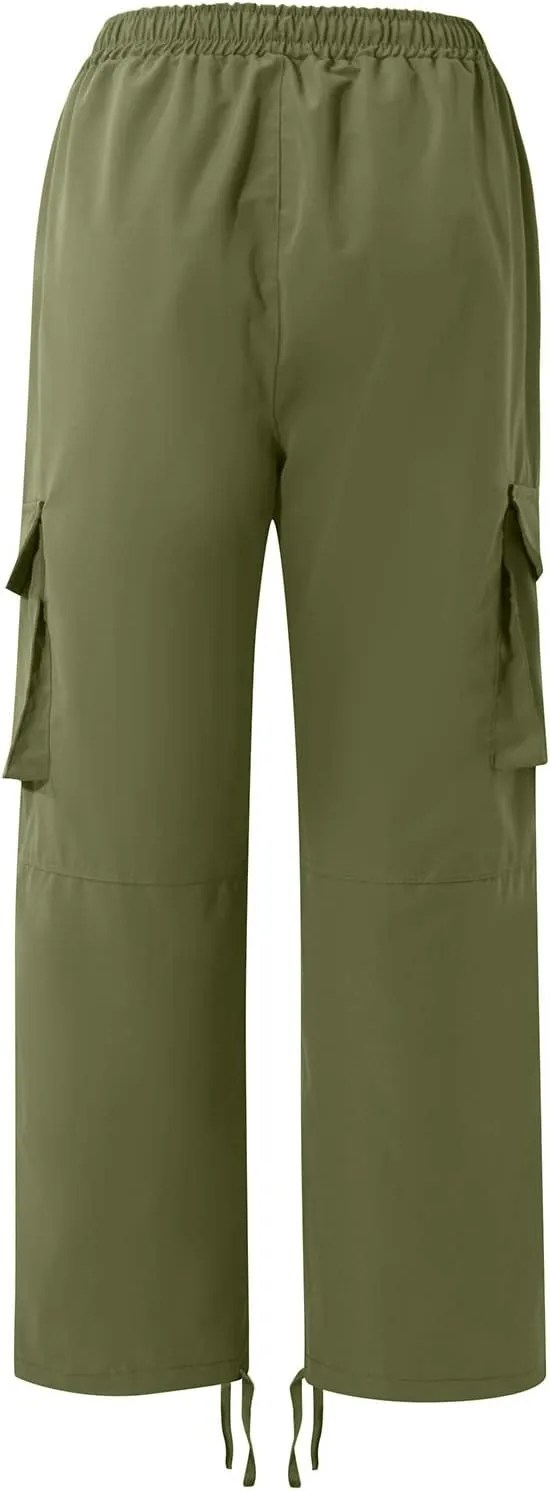 GOFULY Cargo Pants for Men Baggy Elastic Waist Drawstring Pants Pockets Pants Stretch Casual Fall Winter Joggers Trousers