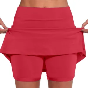 Golf Skirts for Women with Shorts Long Womens Running Shorts 5 inch Inseam no Liner Black Skirt for Women Cotton