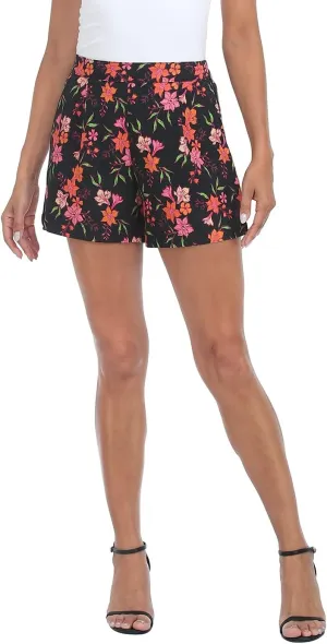 HDE High Waisted Linen Blend Pull On Dressy Summer Shorts for Women with Pockets