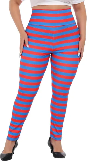 HDE Womens Plus Size Graphic Legging High Waist Stretch Halloween Costume Tights