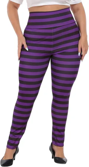 HDE Womens Plus Size Graphic Legging High Waist Stretch Halloween Costume Tights